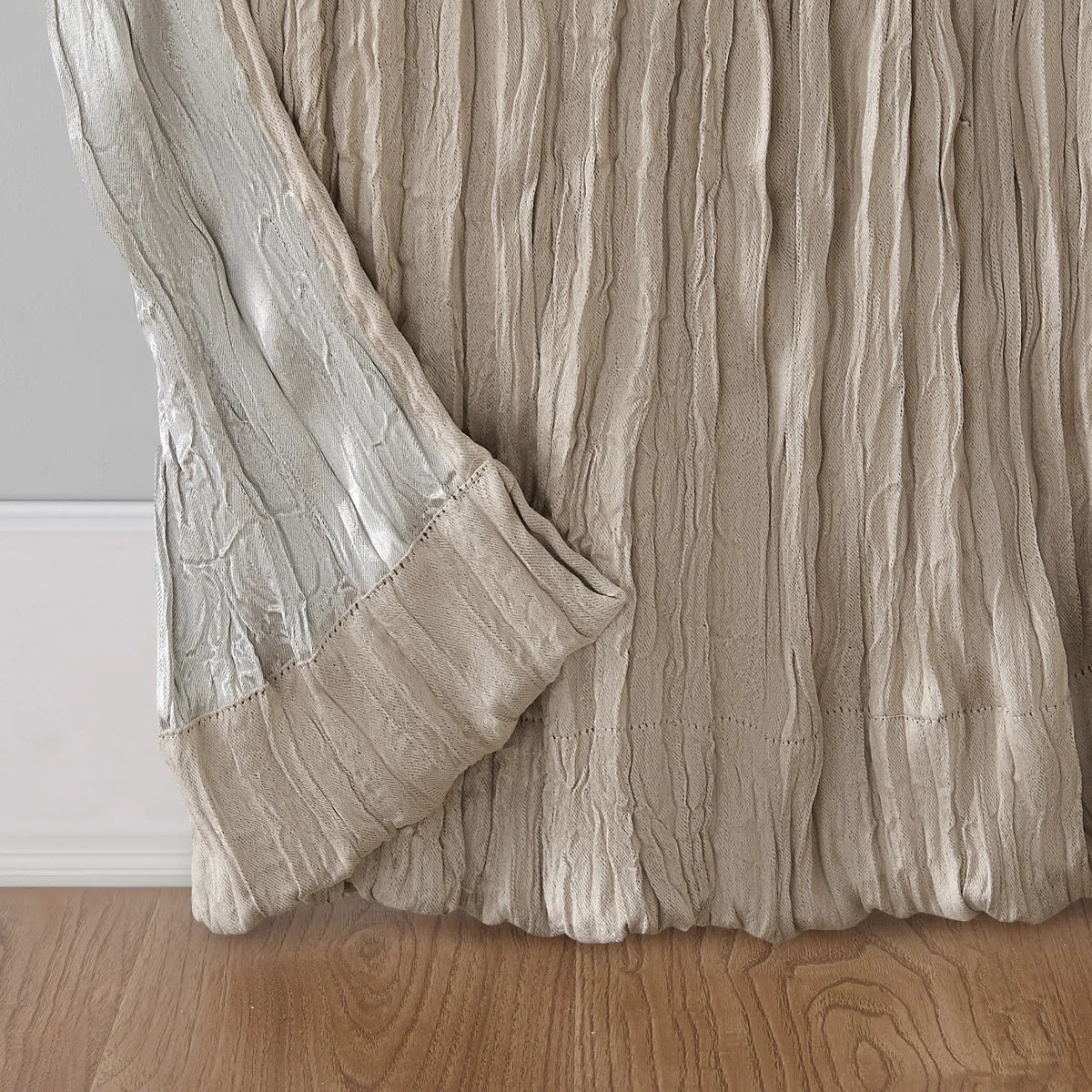 Fernandes Distressed Velvet Semi-Sheer Tab Top Curtain Panel