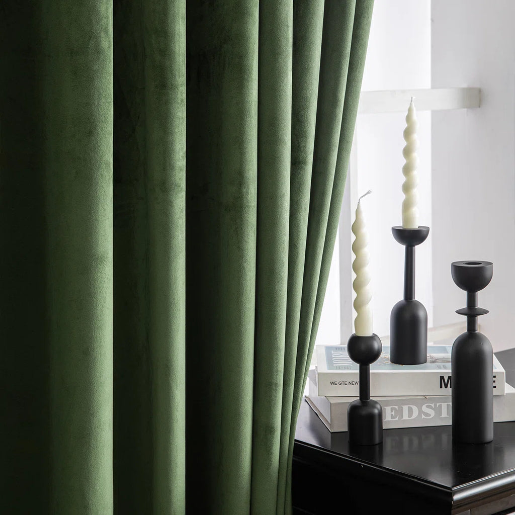 Lauier Velvet Blackout Curtain Pair (Set of 2)