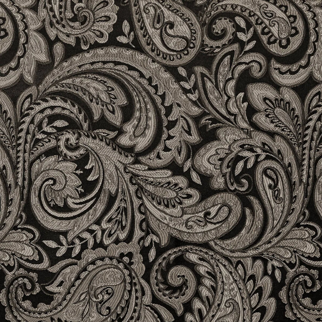 Aubrey Jacquard Black Curtain Panel Pair 50x84" (Set of 2)