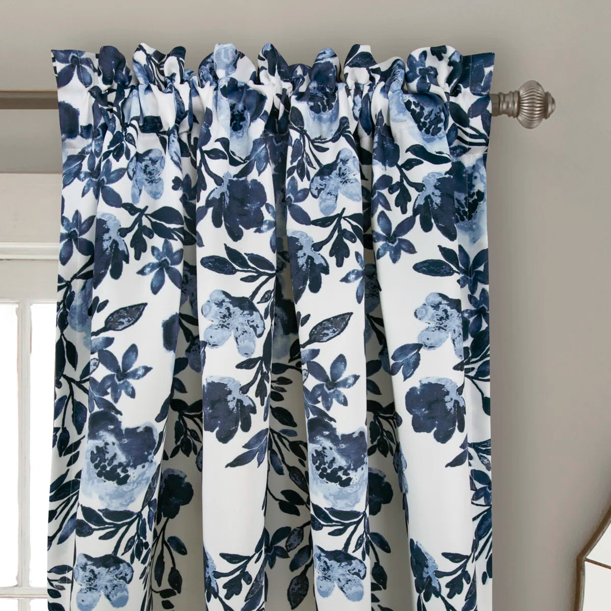 Lush Decor Tanisha Floral Room Darkening Curtain Panels Pair Drapes (Set of 2) (Set of 2)
