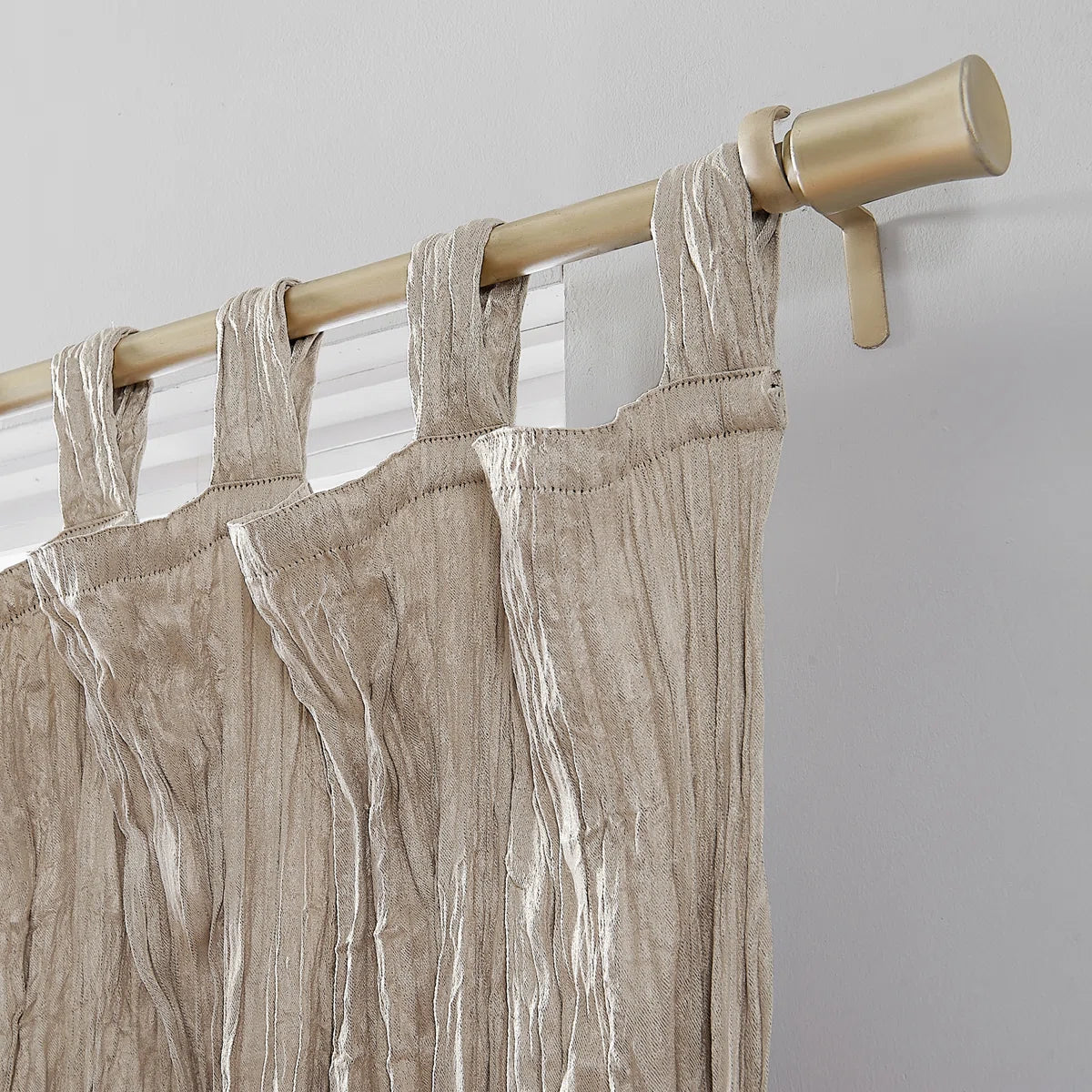 Fernandes Distressed Velvet Semi-Sheer Tab Top Curtain Panel