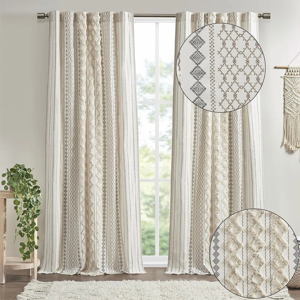Lush Decor Tanisha Floral Room Darkening Curtain Panels Pair Drapes (Set of 2) (Set of 2)