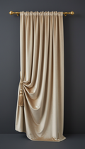 Champagne Silk Velvet Drapery Panel