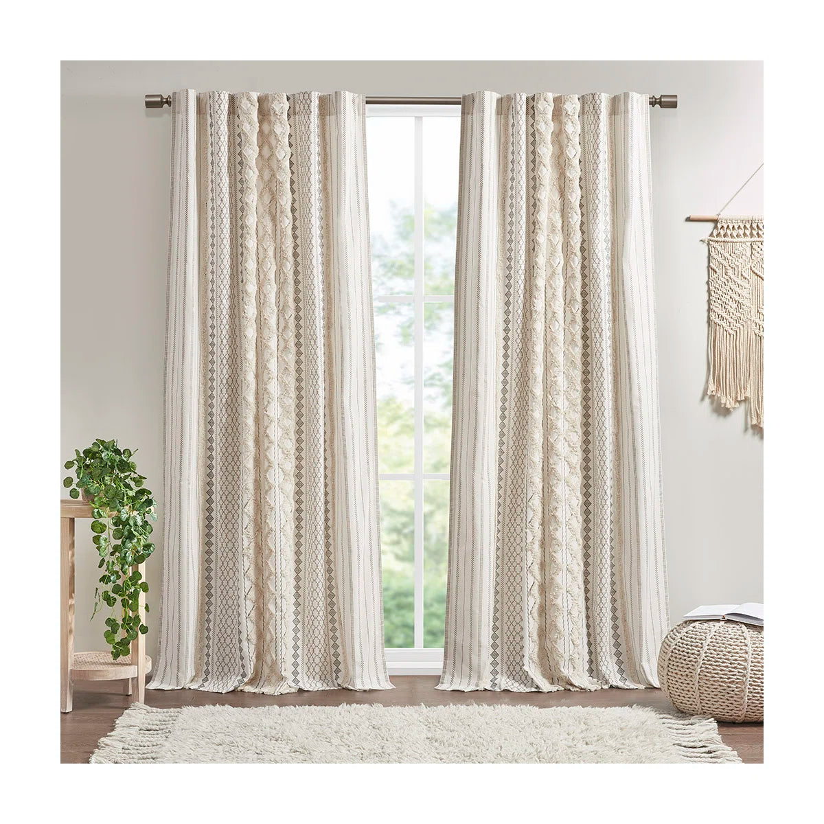 Lush Decor Tanisha Floral Room Darkening Curtain Panels Pair Drapes (Set of 2) (Set of 2)