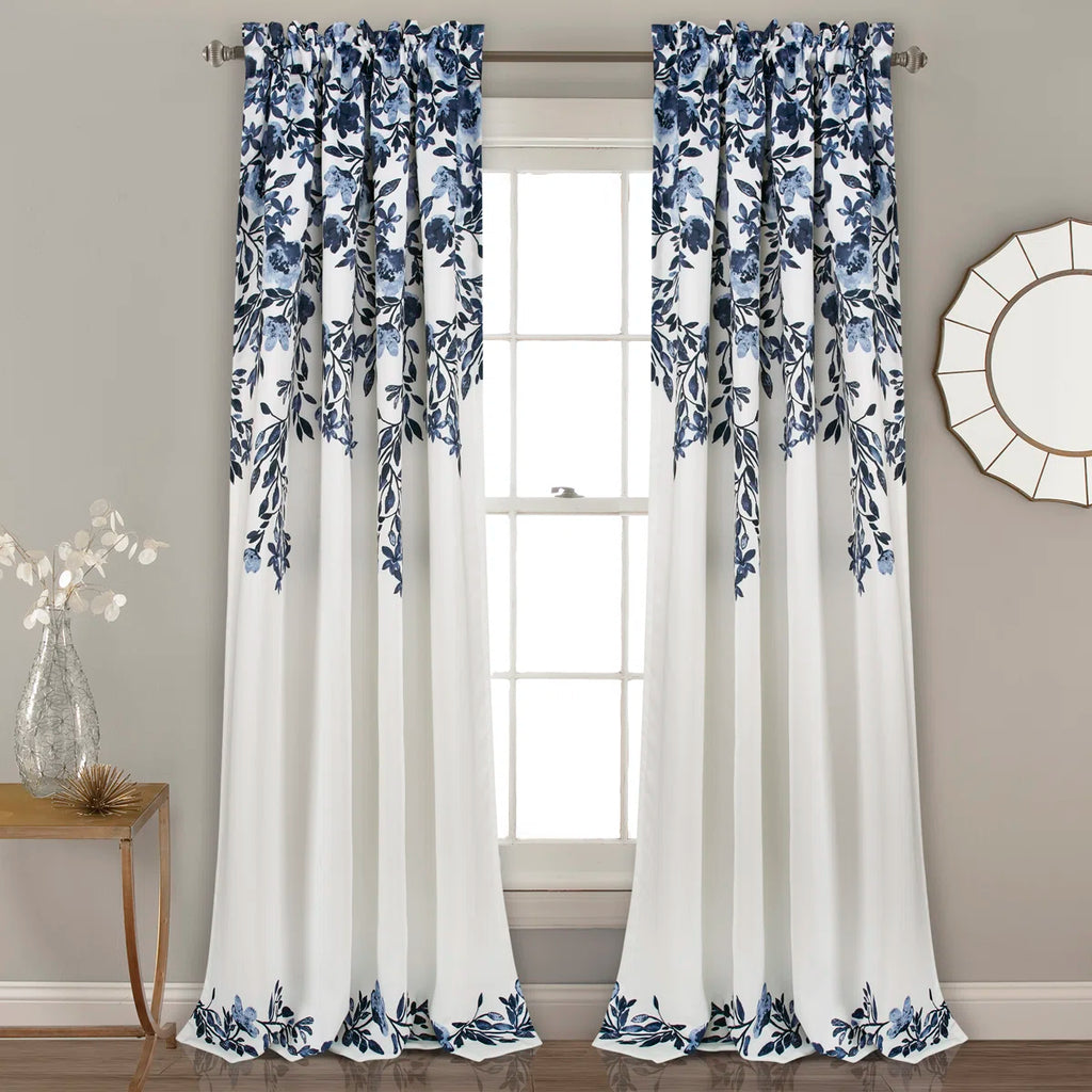 Lush Decor Tanisha Floral Room Darkening Curtain Panels Pair Drapes (Set of 2) (Set of 2)